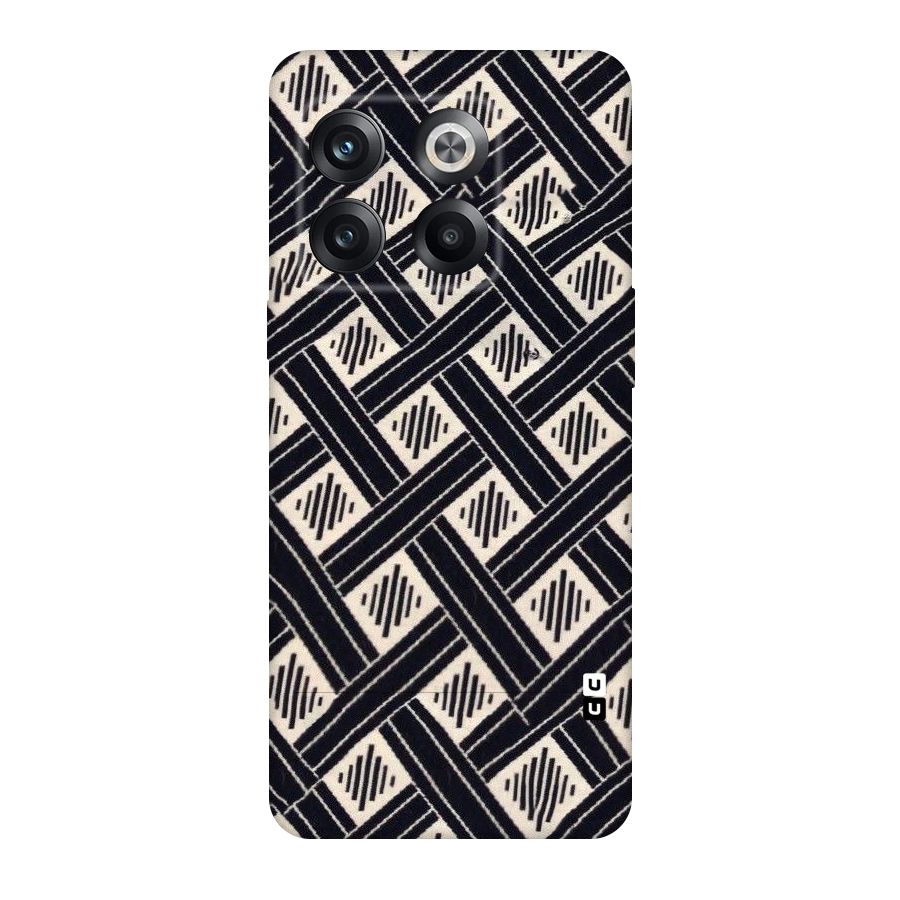 Black Beige Criscros Original Polycarbonate Back Case for OnePlus 10T