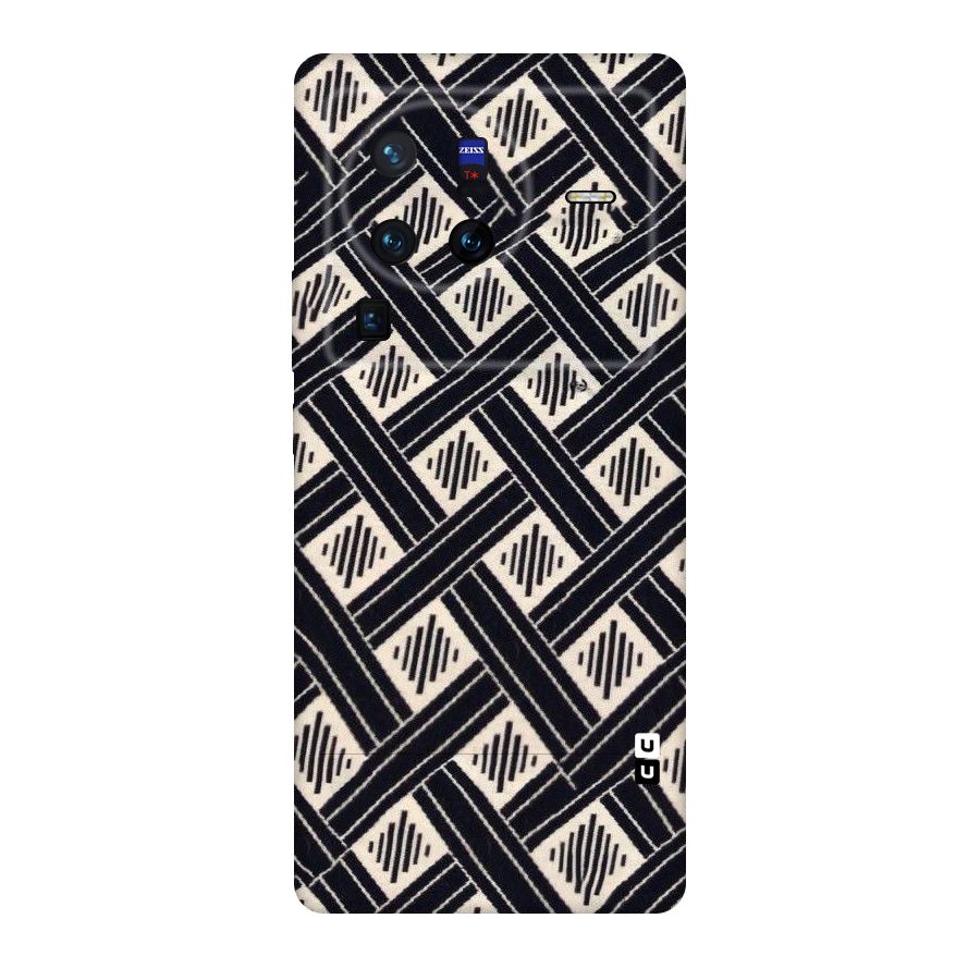 Black Beige Criscros Original Polycarbonate Back Case for Vivo X80