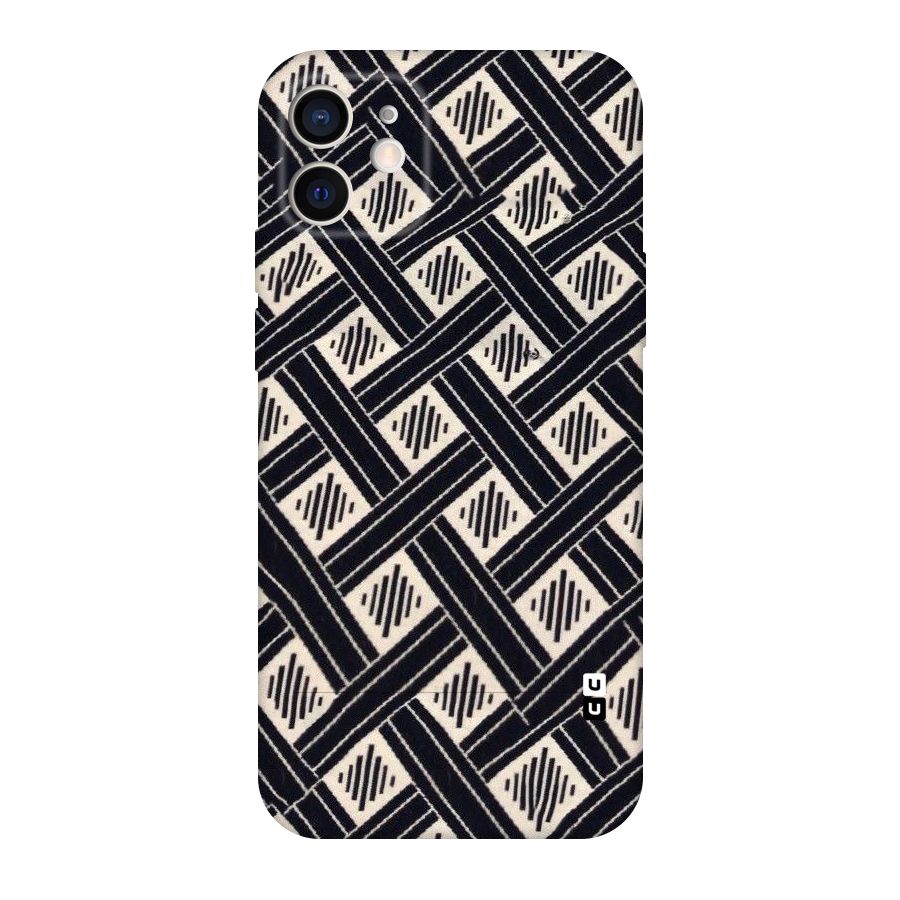 Black Beige Criscros Original Polycarbonate Back Case for iPhone 12