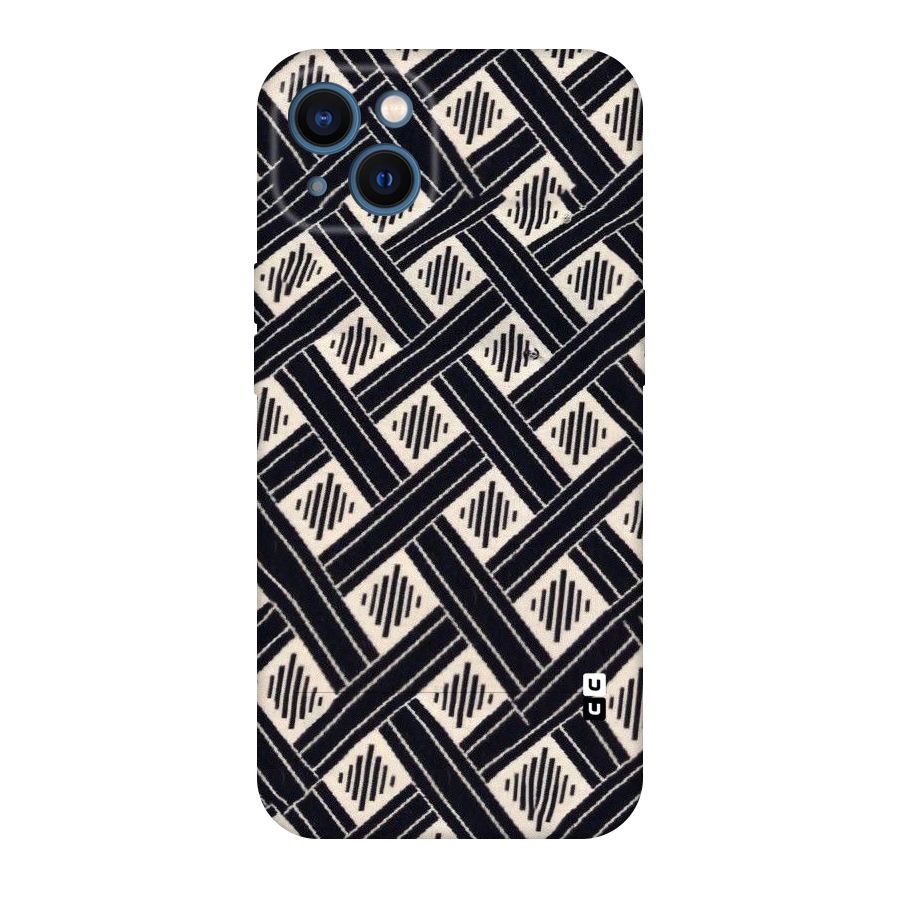 Black Beige Criscros Original Polycarbonate Back Case for iPhone 13
