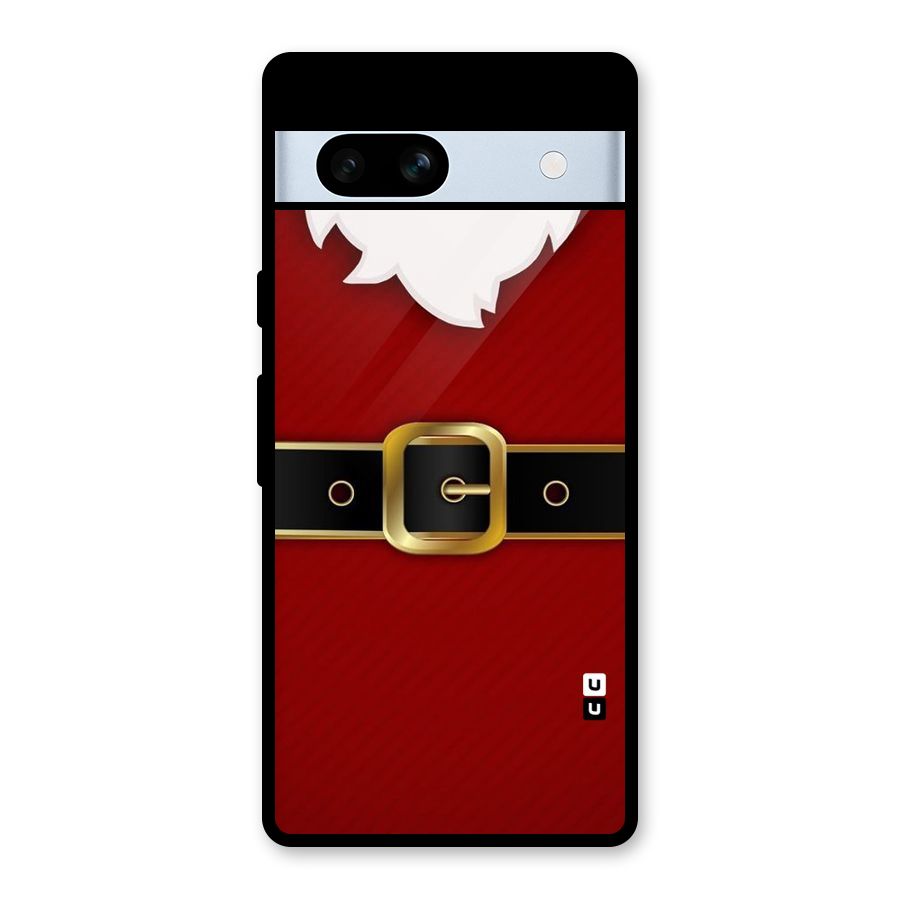 Black Belt Design Glass Back Case for Google Pixel 7a