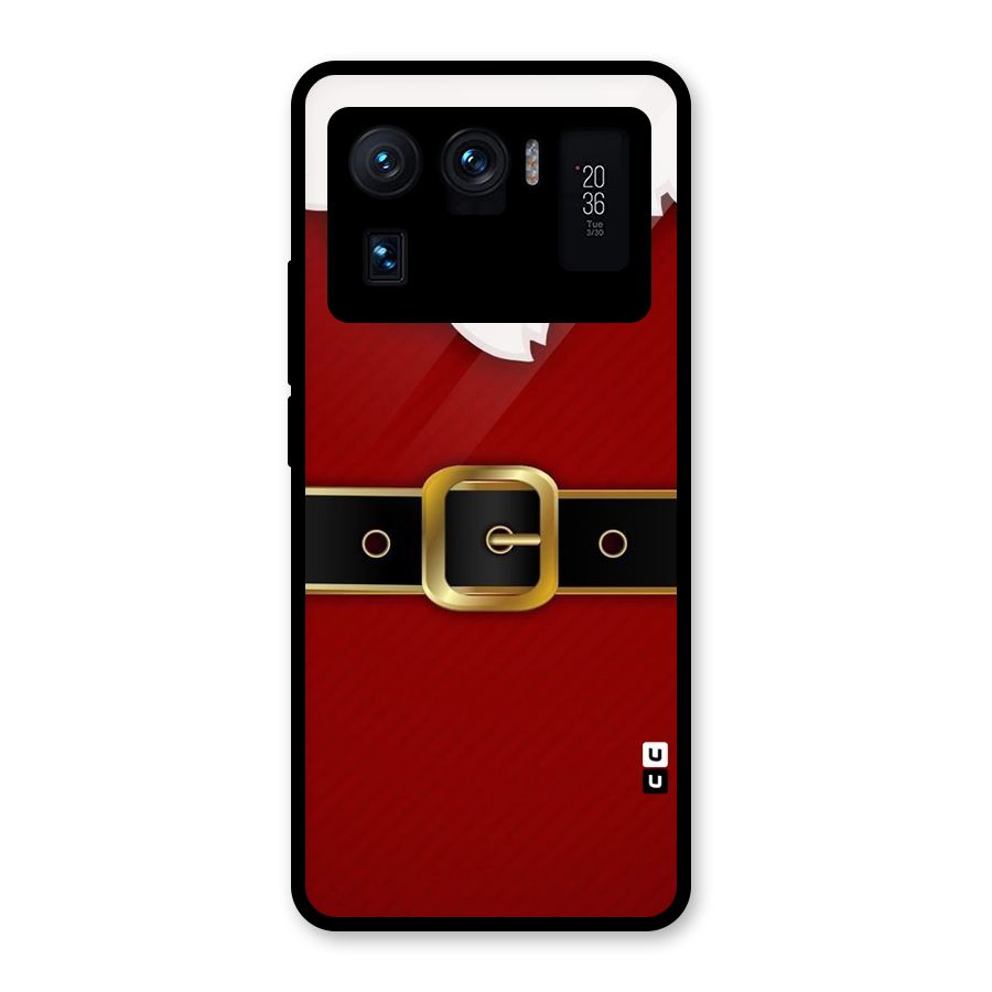 Black Belt Design Glass Back Case for Mi 11 Ultra