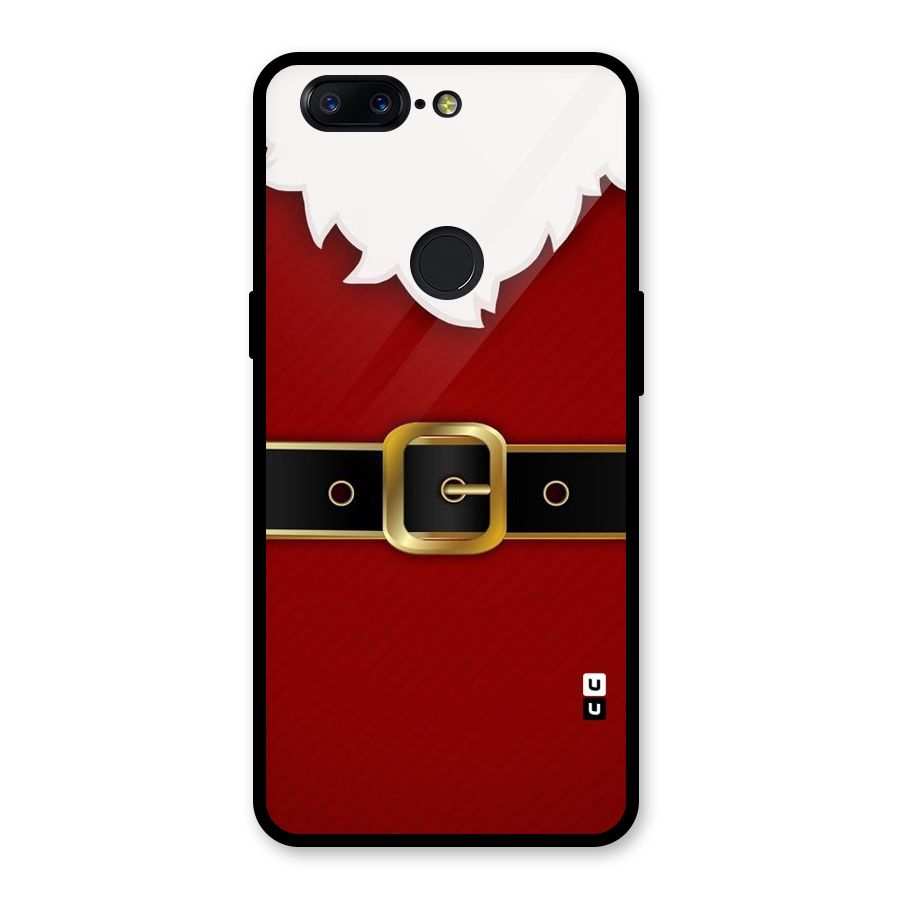 Black Belt Design Glass Back Case for OnePlus 5T