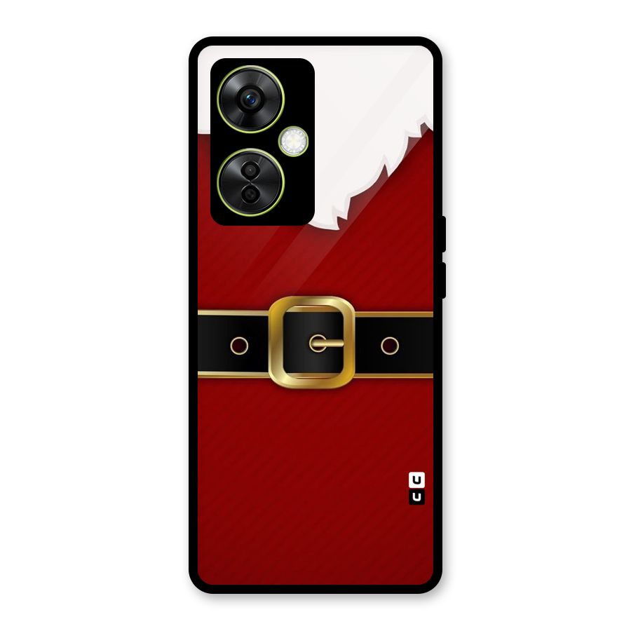 Black Belt Design Glass Back Case for OnePlus Nord CE 3 Lite