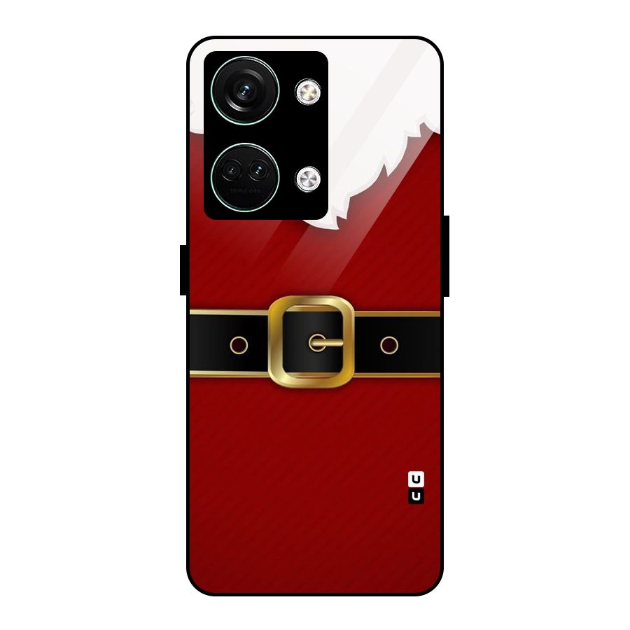 Black Belt Design Glass Back Case for Oneplus Nord 3