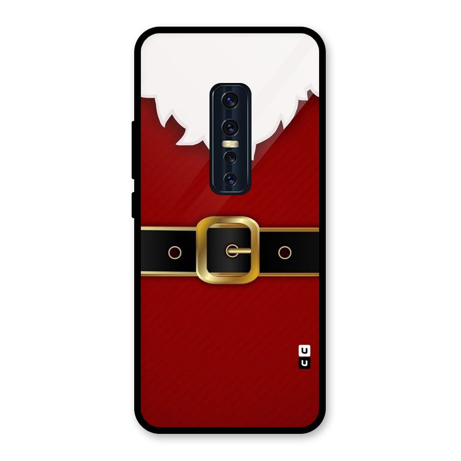 Black Belt Design Glass Back Case for Vivo V17 Pro