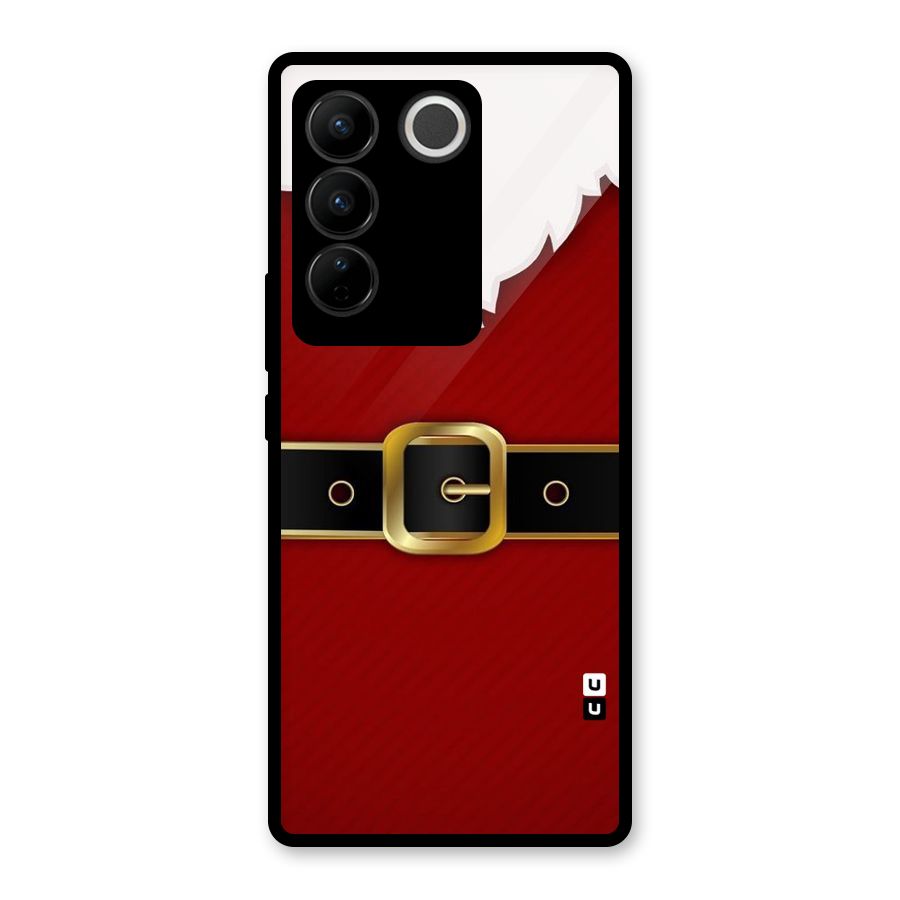 Black Belt Design Glass Back Case for Vivo V27