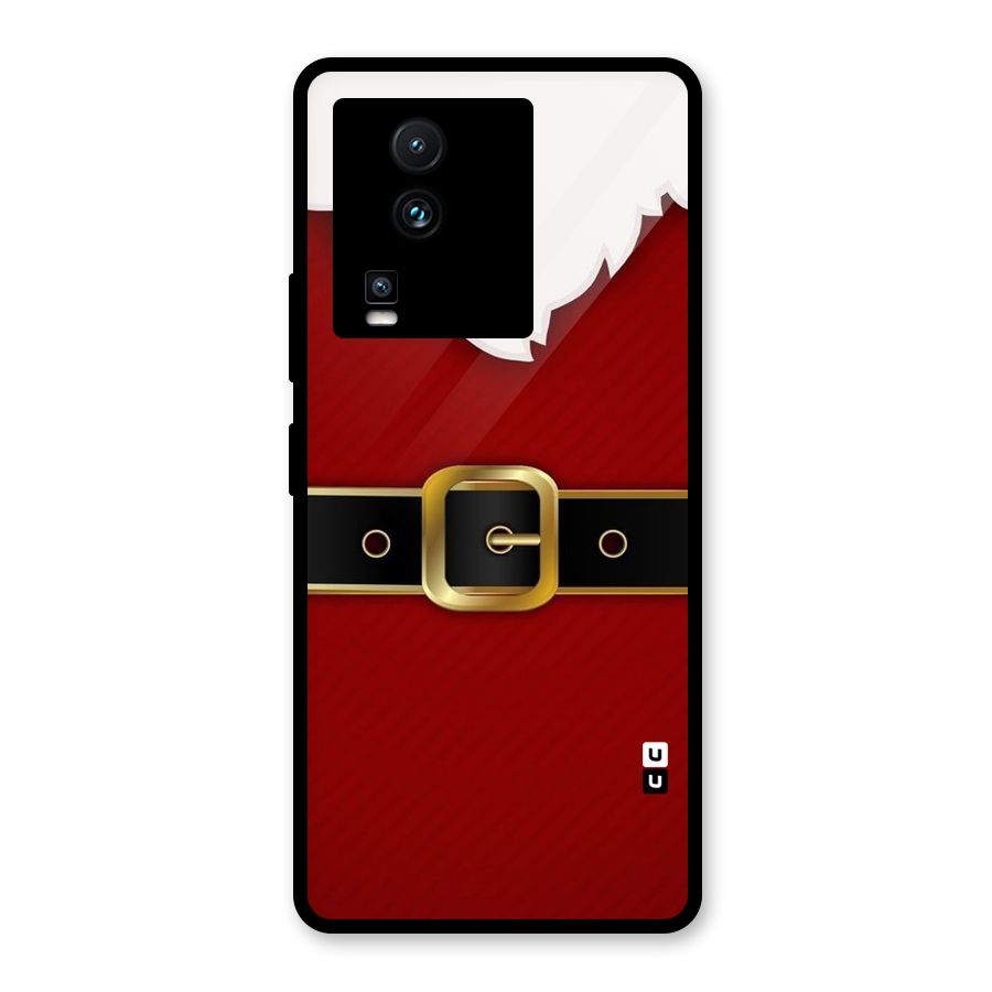 Black Belt Design Glass Back Case for Vivo iQOO Neo 7 Pro