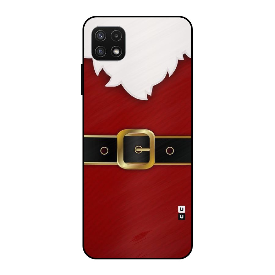Black Belt Design Metal Back Case for Galaxy A22 5G