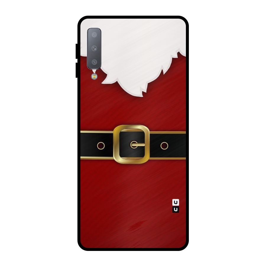 Black Belt Design Metal Back Case for Galaxy A7 (2018)