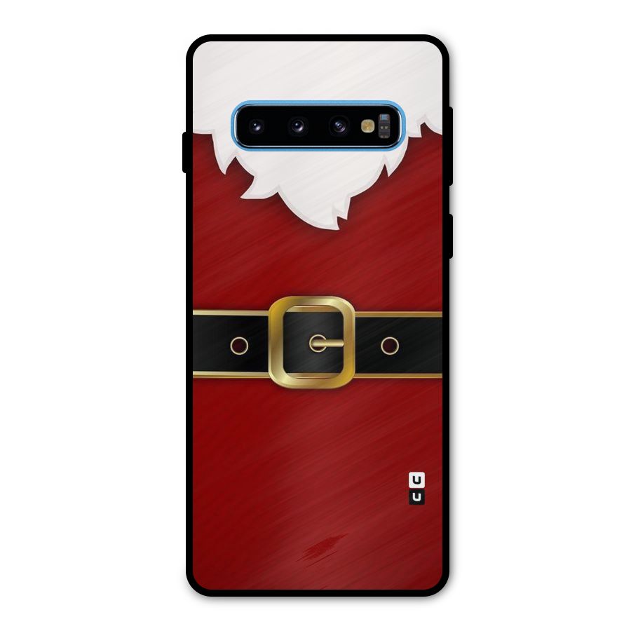 Black Belt Design Metal Back Case for Galaxy S10