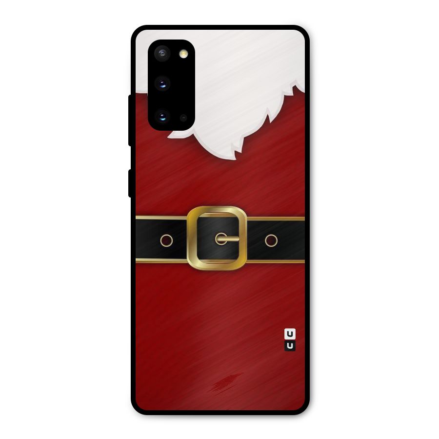 Black Belt Design Metal Back Case for Galaxy S20