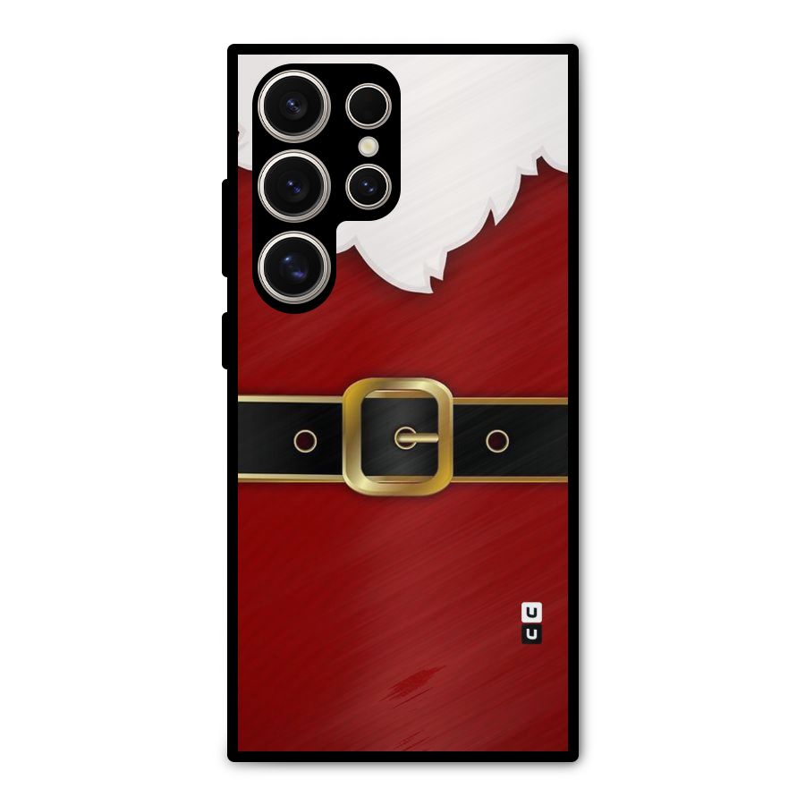Black Belt Design Metal Back Case for Galaxy S24 Ultra