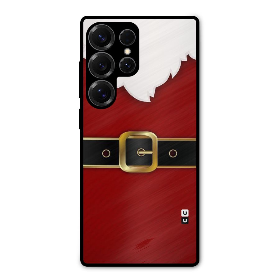 Black Belt Design Metal Back Case for Galaxy S25 Ultra