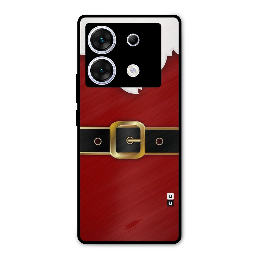 Black Belt Design Metal Back Case for Infinix Zero 30 5G