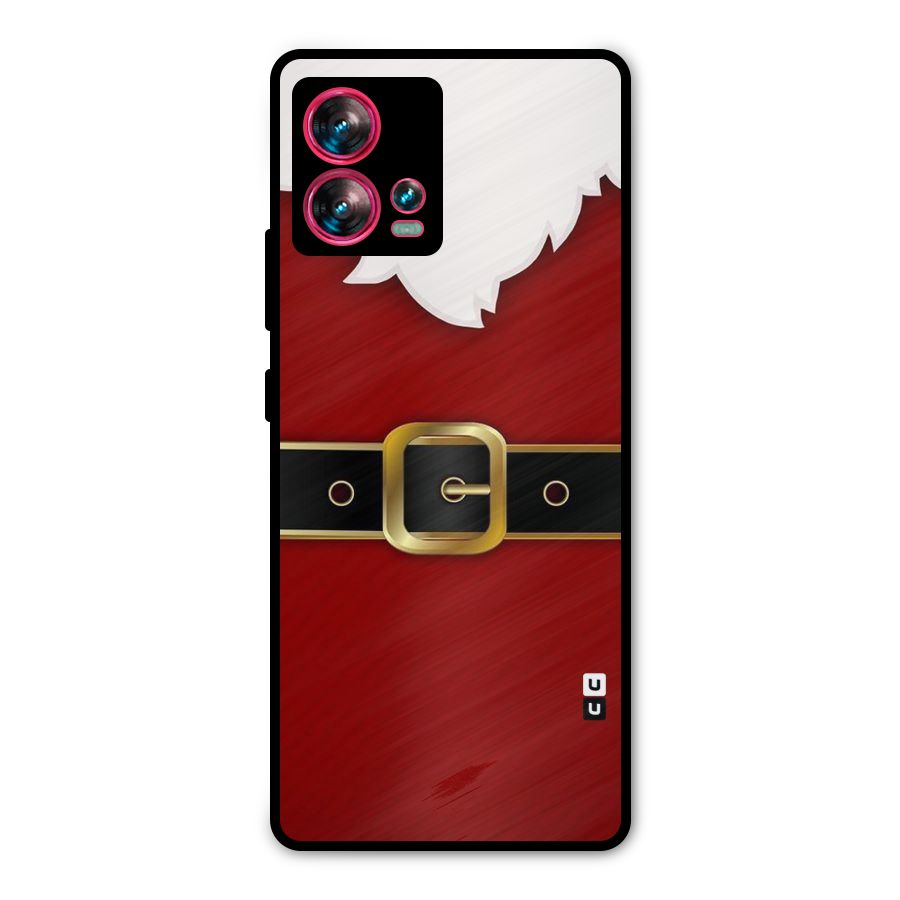 Black Belt Design Metal Back Case for Motorola Edge 30 Fusion