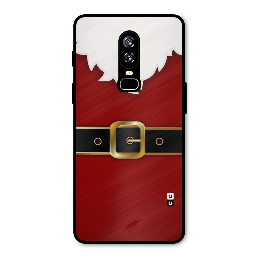 Black Belt Design Metal Back Case for OnePlus 6