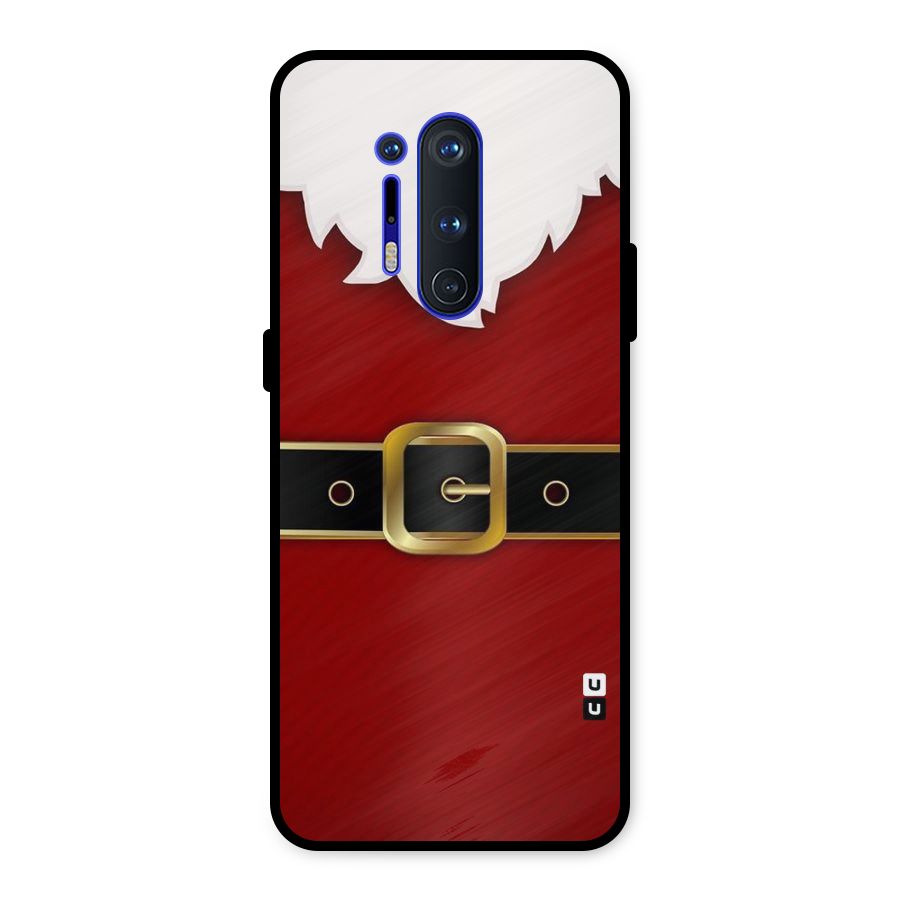 Black Belt Design Metal Back Case for OnePlus 8 Pro