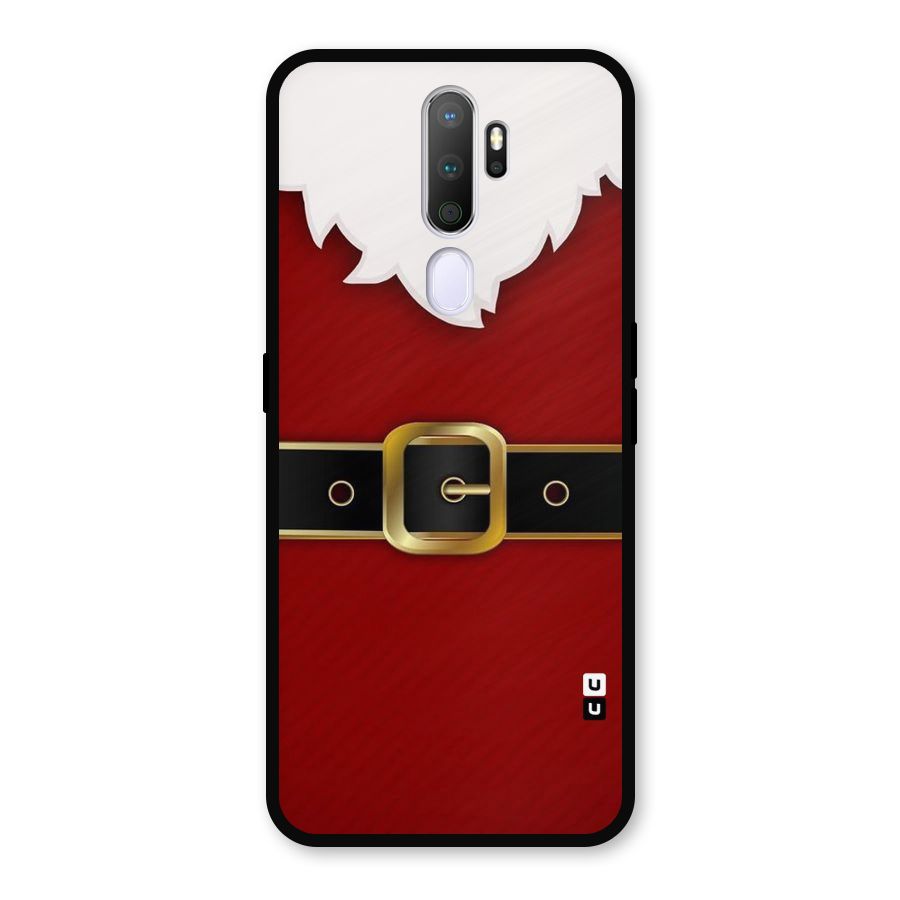 Black Belt Design Metal Back Case for Oppo A5 (2020)
