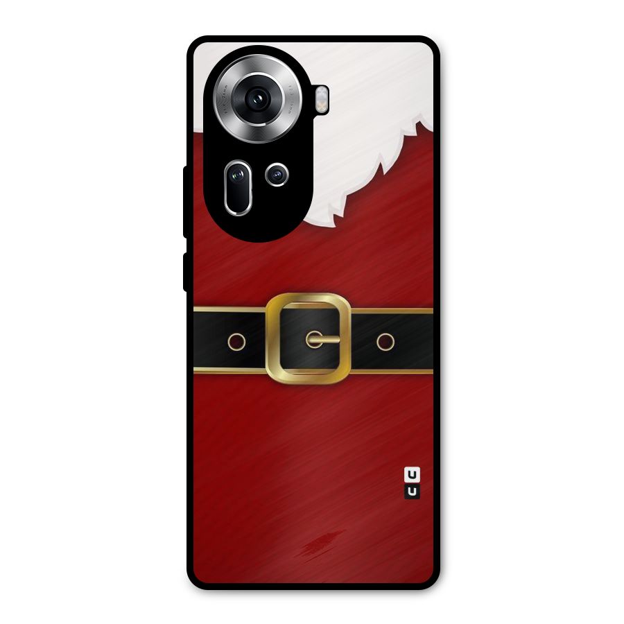 Black Belt Design Metal Back Case for Oppo Reno11 5G