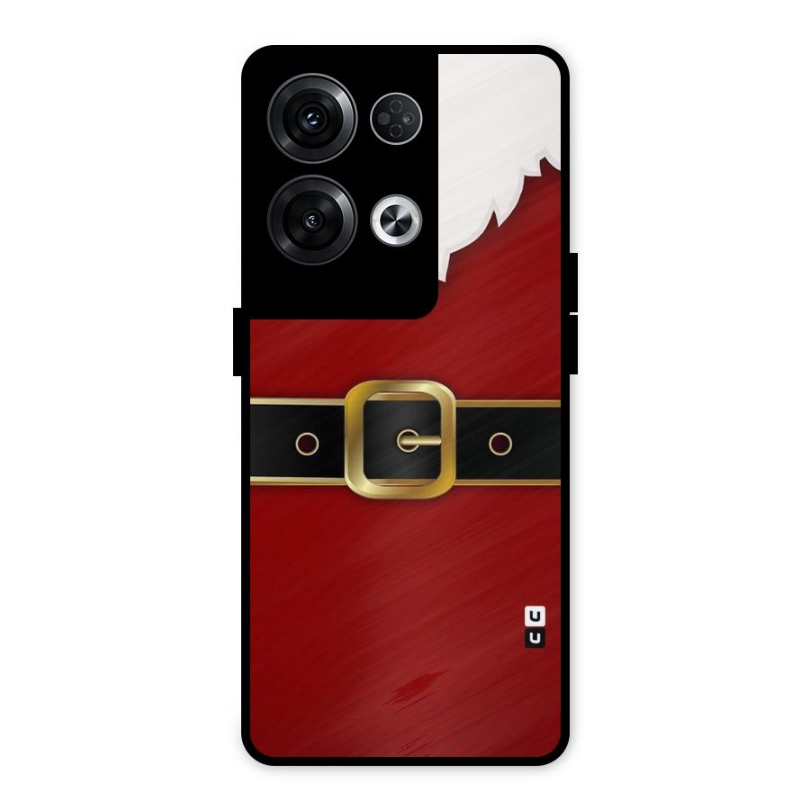 Black Belt Design Metal Back Case for Oppo Reno8 Pro 5G