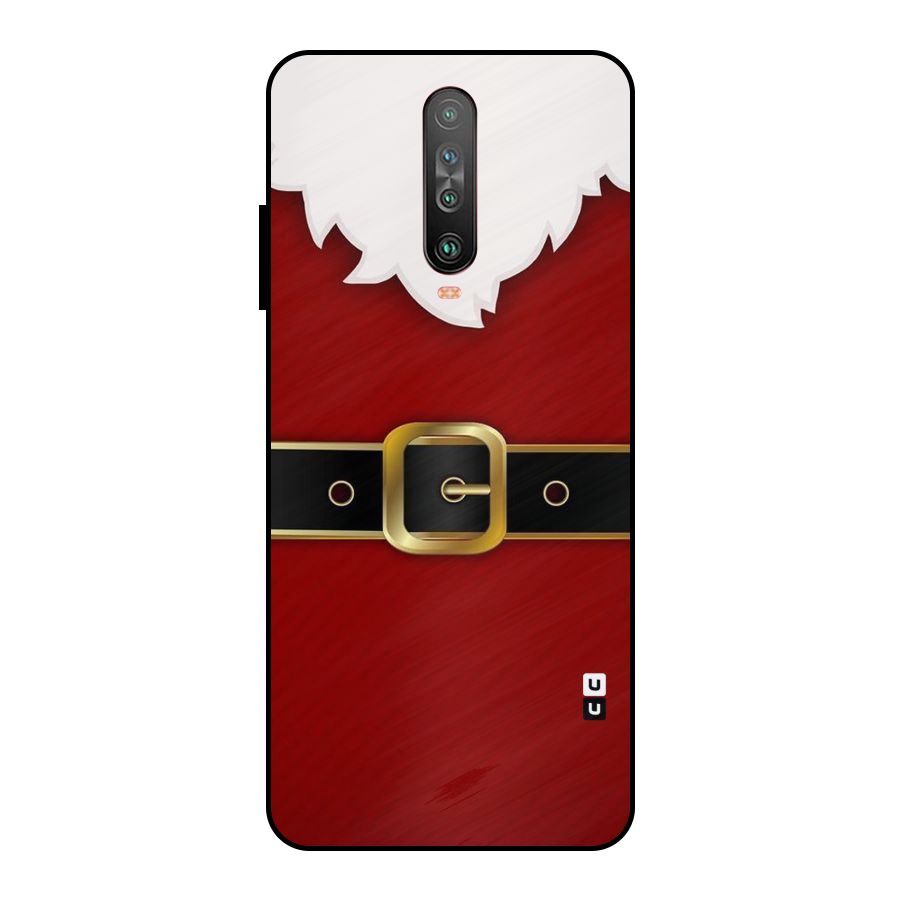 Black Belt Design Metal Back Case for Poco X2