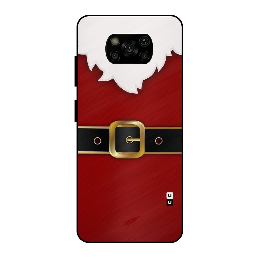 Black Belt Design Metal Back Case for Poco X3