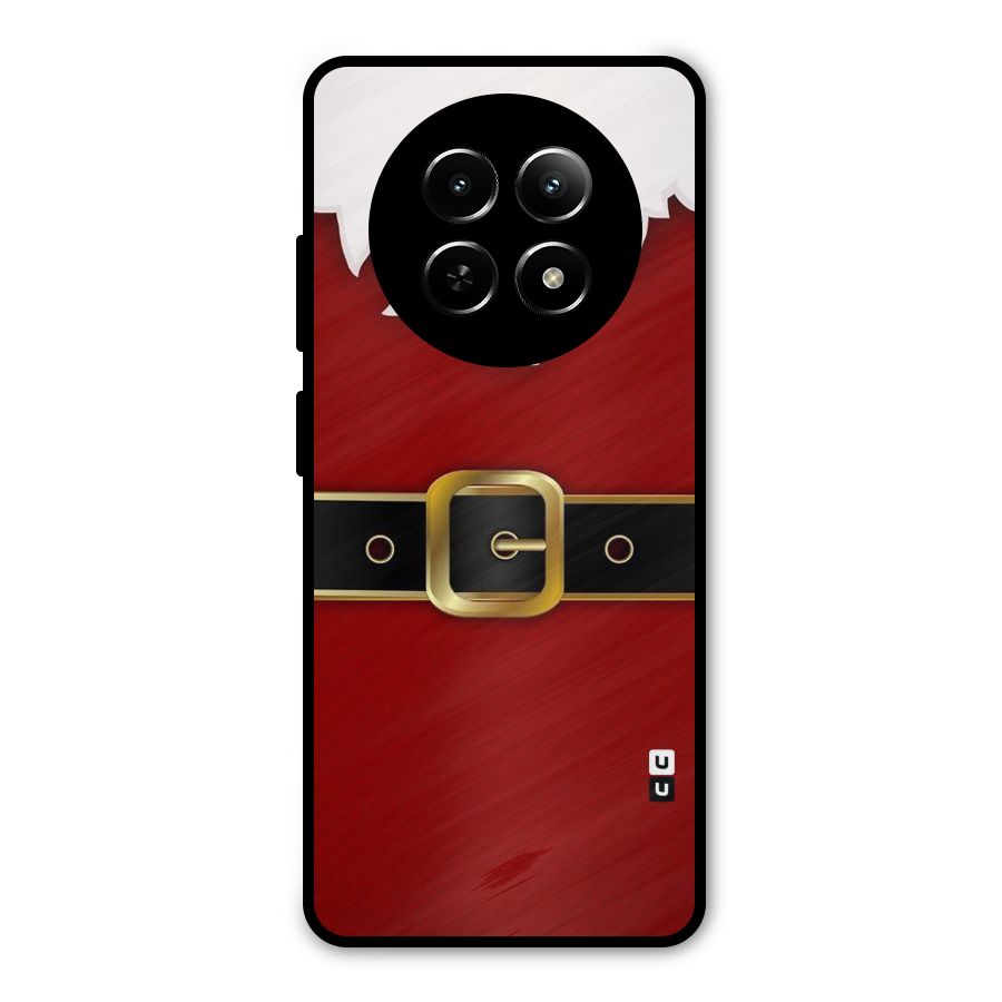 Black Belt Design Metal Back Case for Realme 12x 5G