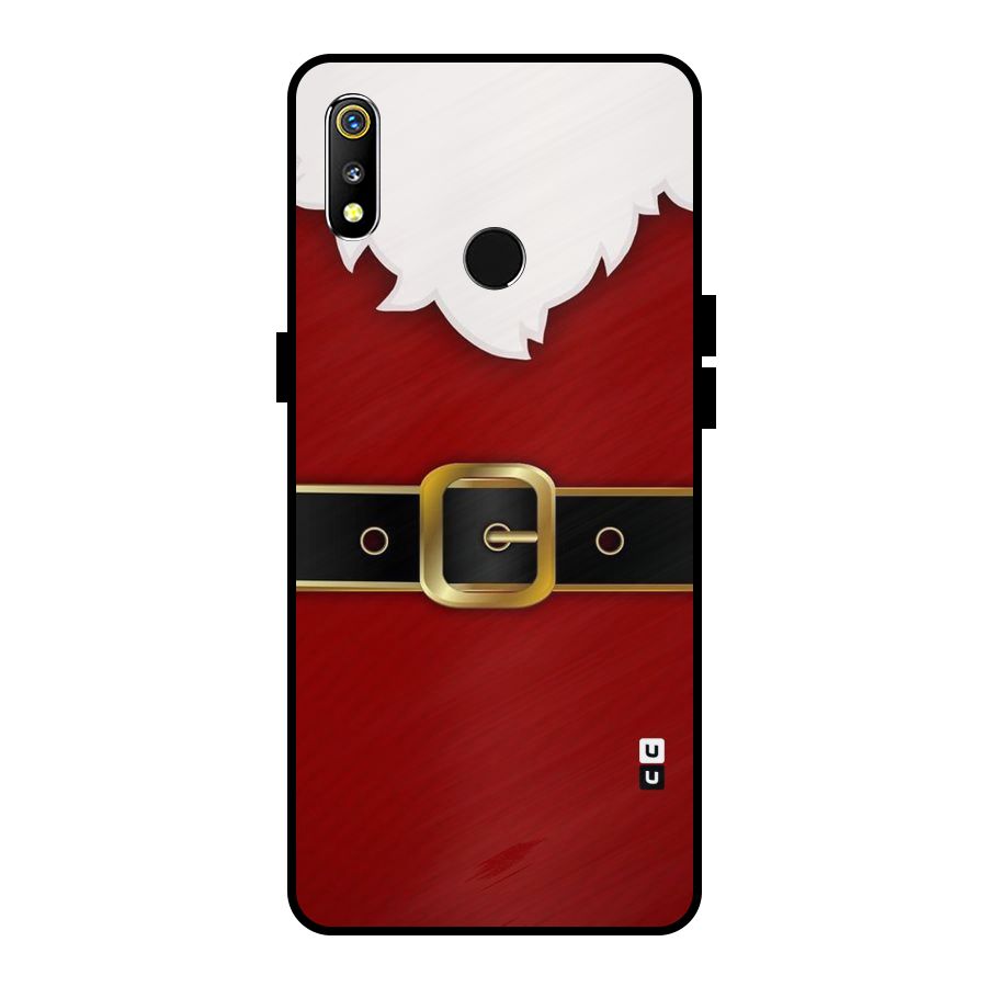 Black Belt Design Metal Back Case for Realme 3i