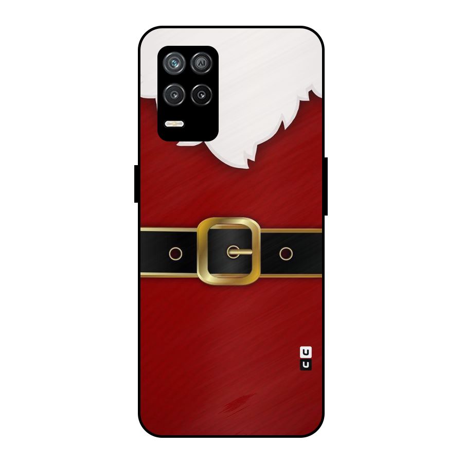 Black Belt Design Metal Back Case for Realme 8 5G