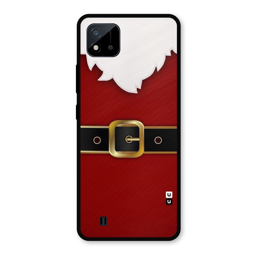 Black Belt Design Metal Back Case for Realme C11 2021