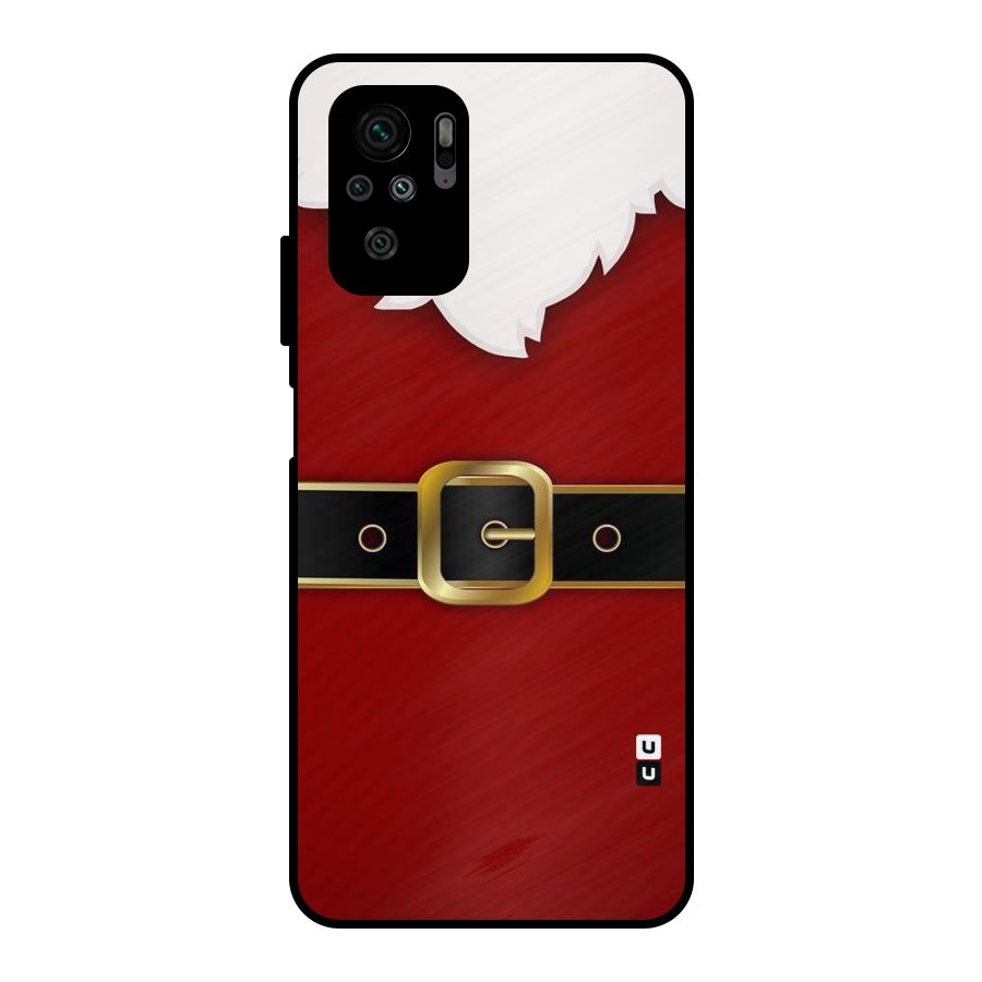 Black Belt Design Metal Back Case for Redmi Note 10S