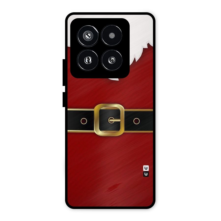 Black Belt Design Metal Back Case for Xiaomi 14 Pro