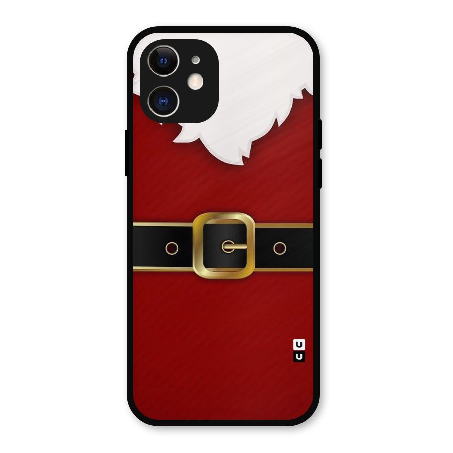 Black Belt Design Metal Back Case for iPhone 12