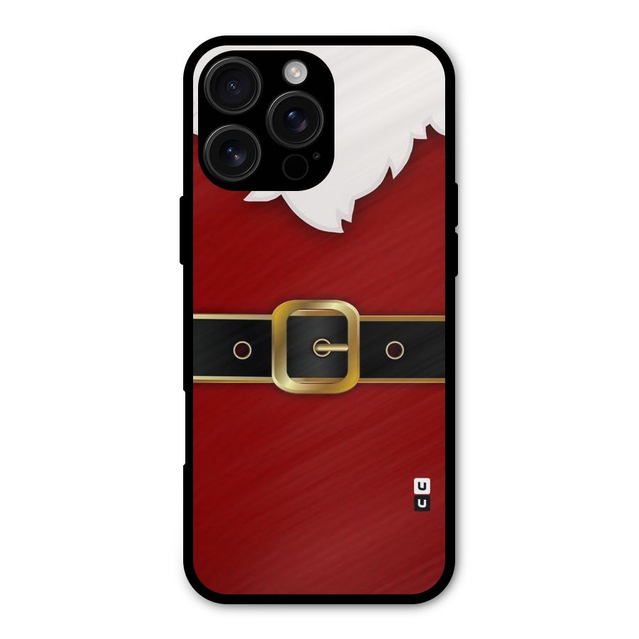 Black Belt Design Metal Back Case for iPhone 16 Pro Max