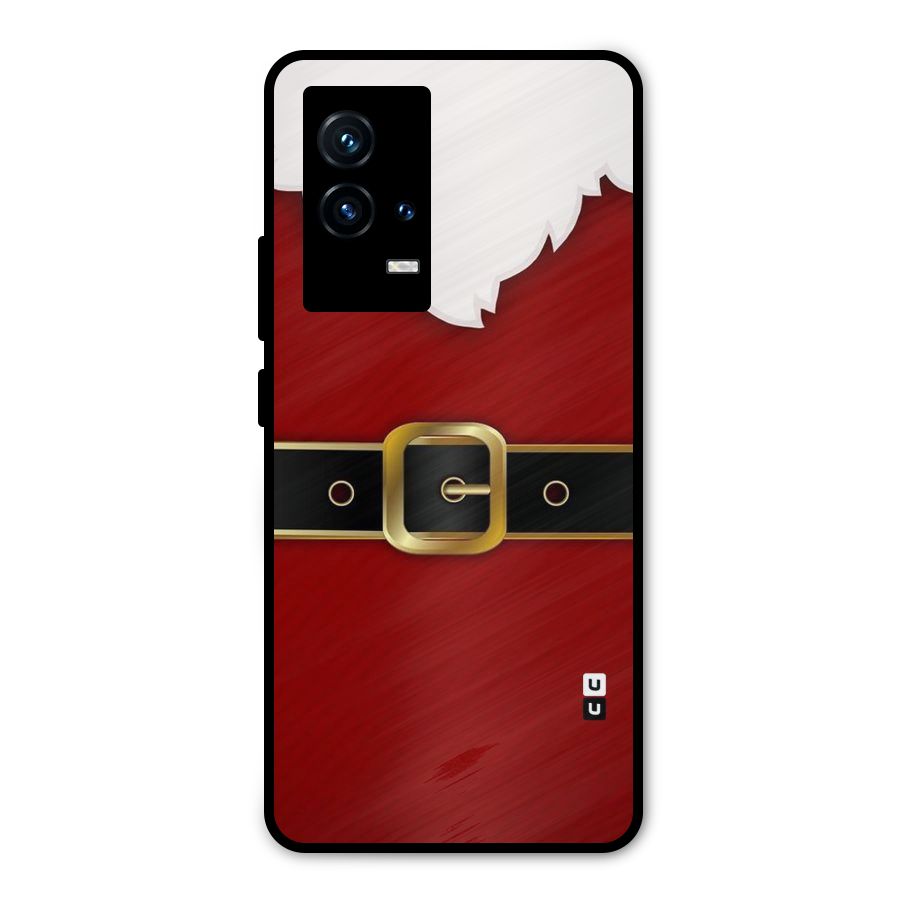 Black Belt Design Metal Back Case for iQOO 9 5G