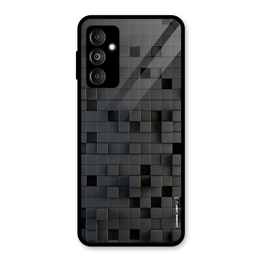 Black Bricks Glass Back Case for Galaxy M14 5G