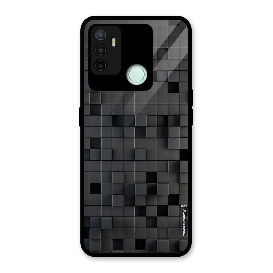 Black Bricks Glass Back Case for Oppo A53