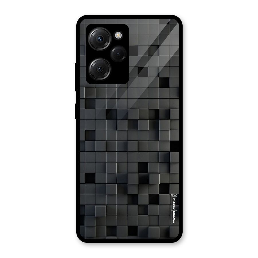 Black Bricks Glass Back Case for Poco X5 Pro