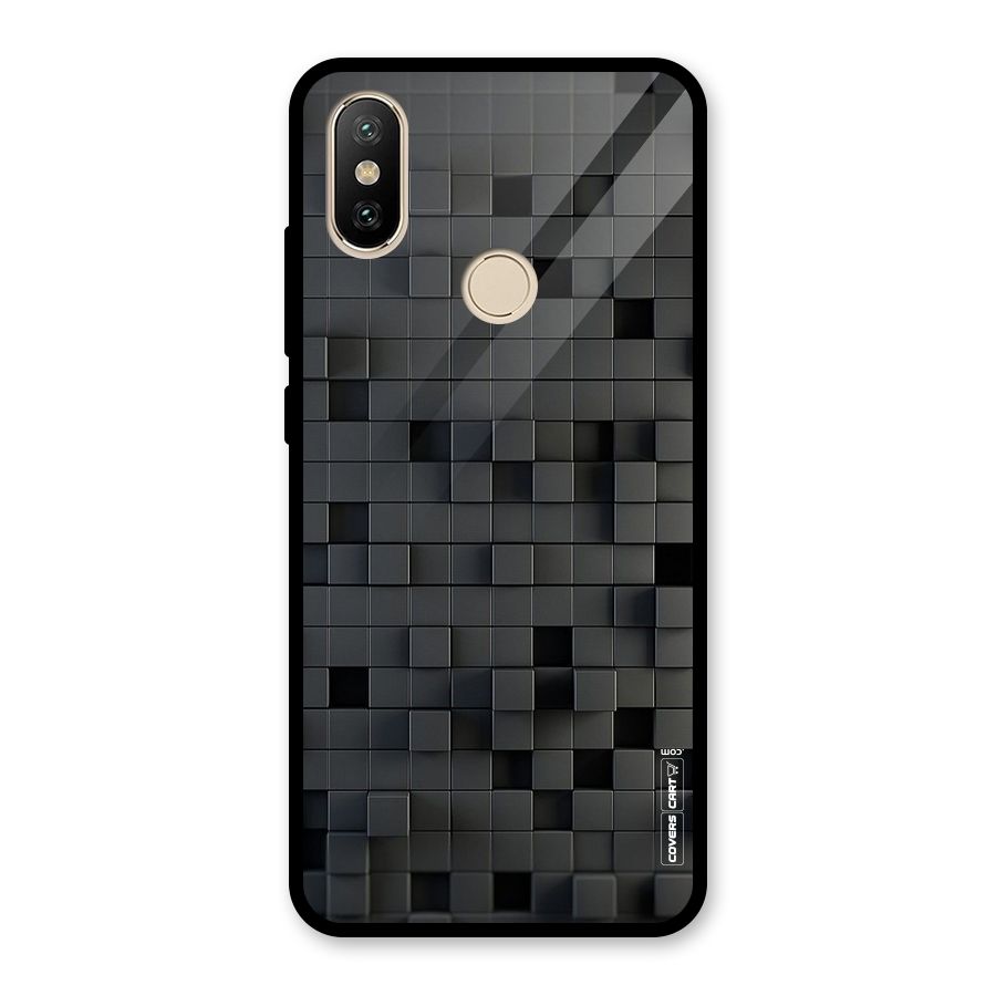 Black Bricks Glass Back Case for Redmi A2