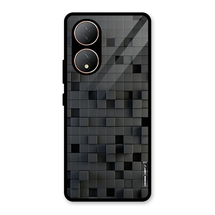 Black Bricks Glass Back Case for Vivo Y100A