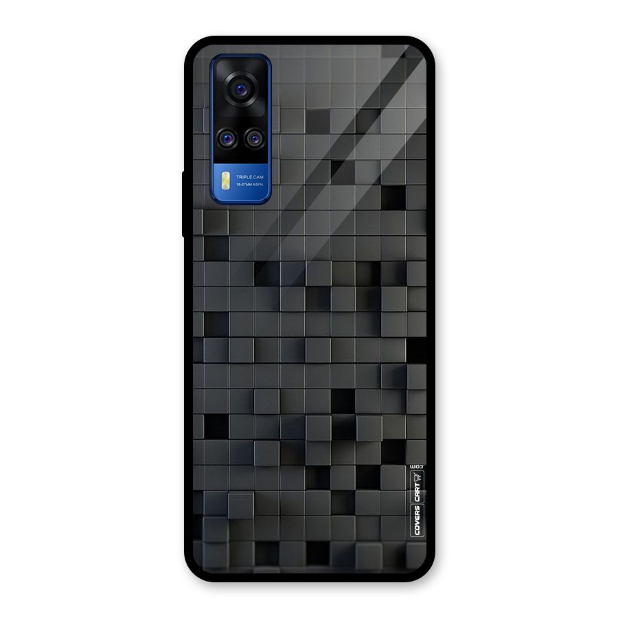Black Bricks Glass Back Case for Vivo Y31