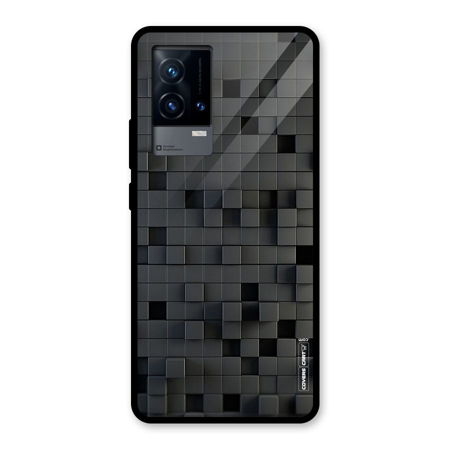 Black Bricks Glass Back Case for iQOO 9 5G