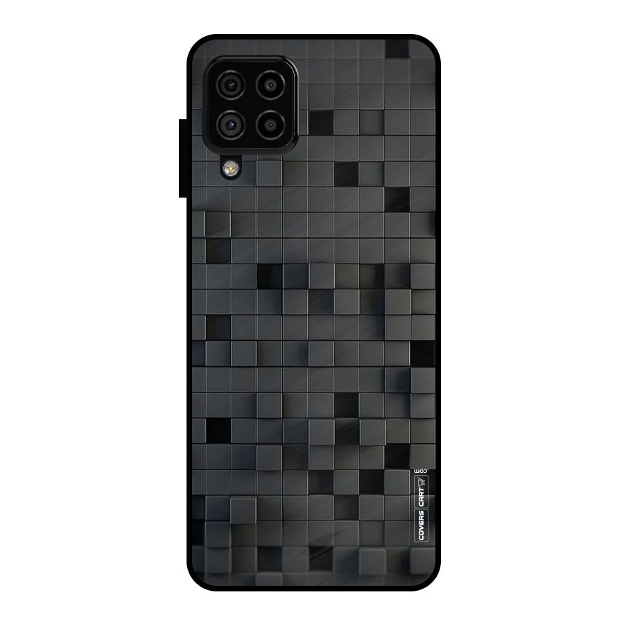 Black Bricks Metal Back Case for Galaxy A22 4G
