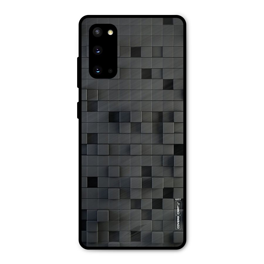 Black Bricks Metal Back Case for Galaxy S20