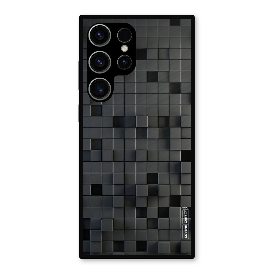 Black Bricks Metal Back Case for Galaxy S23 Ultra