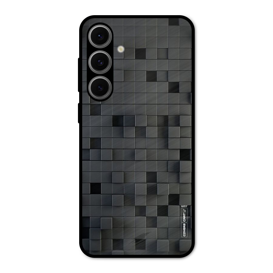 Black Bricks Metal Back Case for Galaxy S24 FE