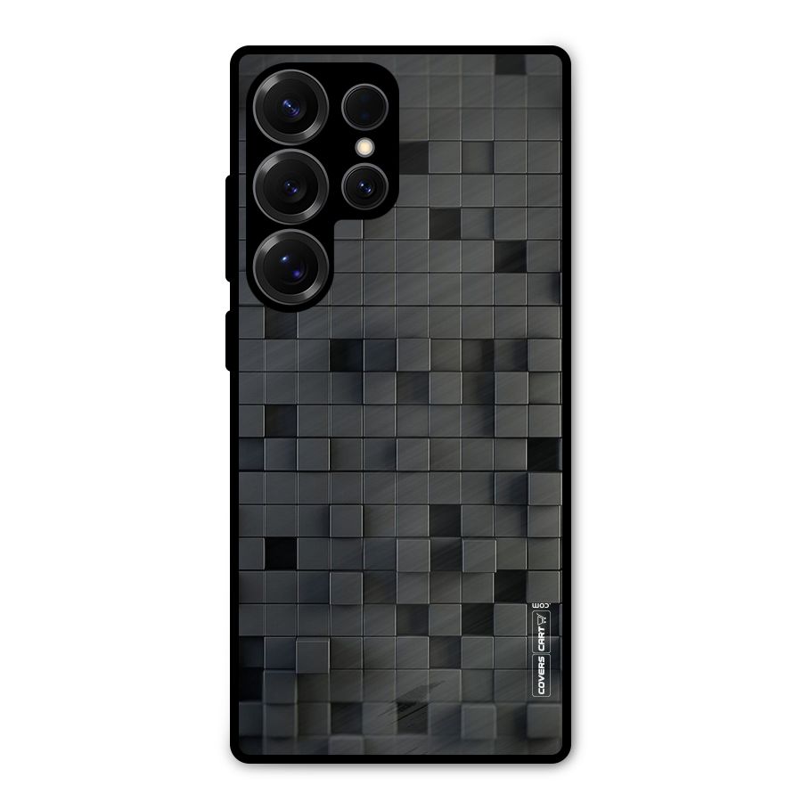 Black Bricks Metal Back Case for Galaxy S25 Ultra