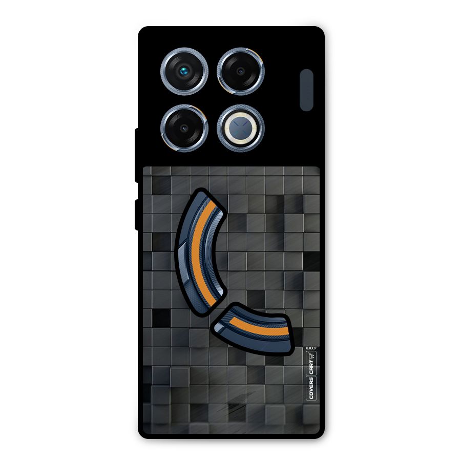 Black Bricks Metal Back Case for Infinix GT 20 Pro