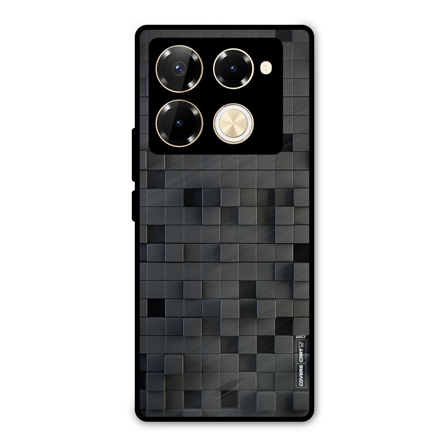 Black Bricks Metal Back Case for Infinix Note 40 Pro